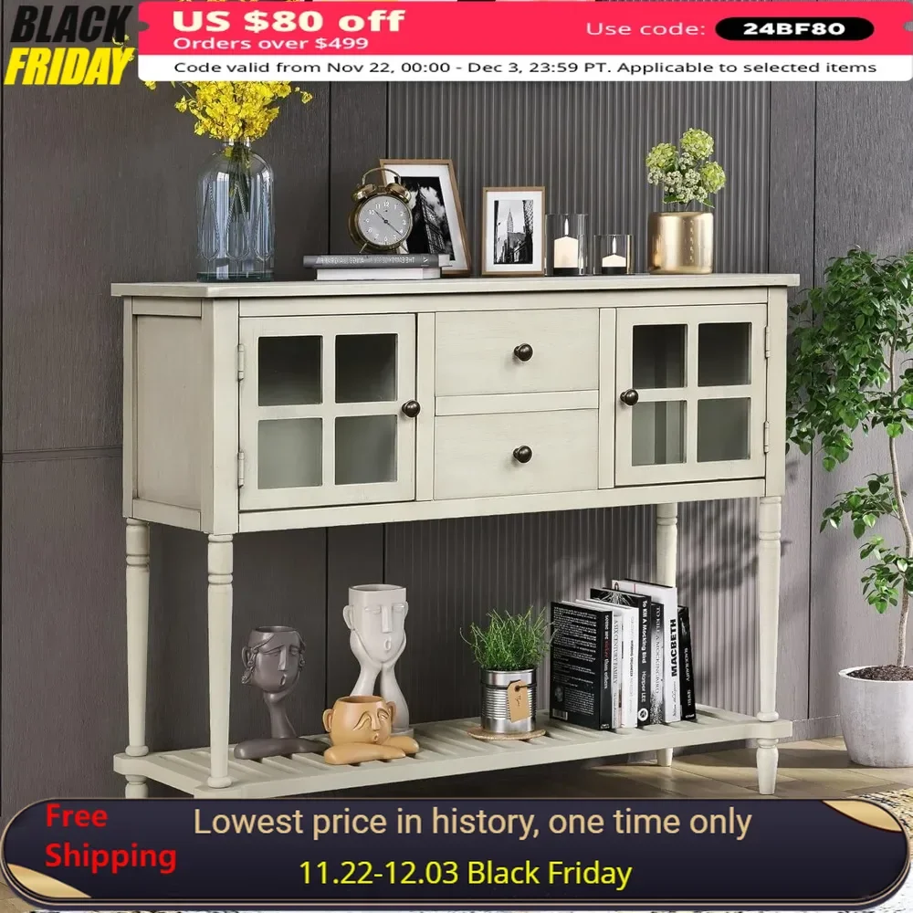 

Living Room Cabinet with 4 Doors, Cabinets Buffet Table Console, Living Room Cabinet