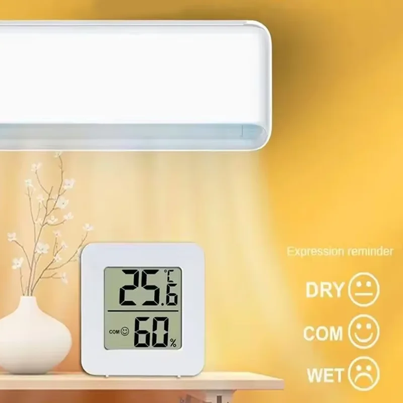 VIKEFON Mini-Temperatur- und Luftfeuchtigkeitsmessgerät für den Innenbereich, Schlafzimmer-Temperaturmessgerät, tragbares elektronisches Gaming-Digitalanzeige