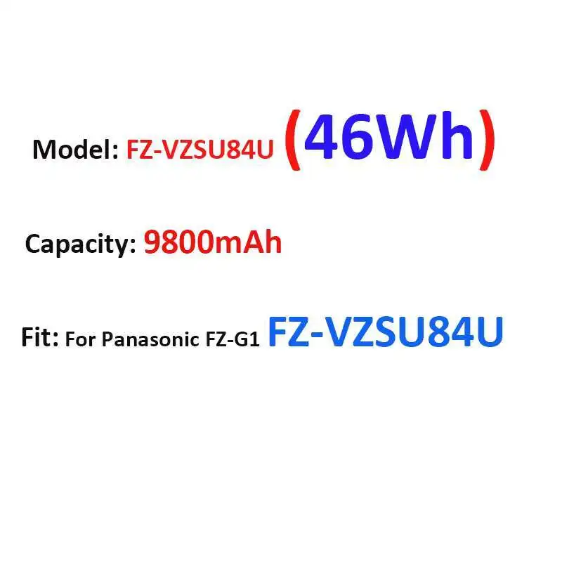 

For Panasonic FZ-VZSU84U Tablet PC 9800mAh Fast Charging Laptop Battery