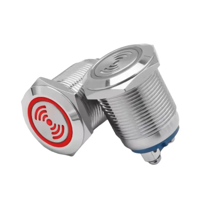 16mm 19mm 22mm Waterproof Metal Buzzer Stainless Steel Loud LED Light Flash 12V 24V Indicator Red Lamp Alarm Warning Buzzer