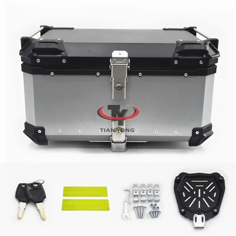 45L Motorcycle Helmet Box Universal Top Tail Rear Luggage Storage Tool Cases Lock For BMW R1200GS R1250GS R1200GS 1200 GS LC ADV