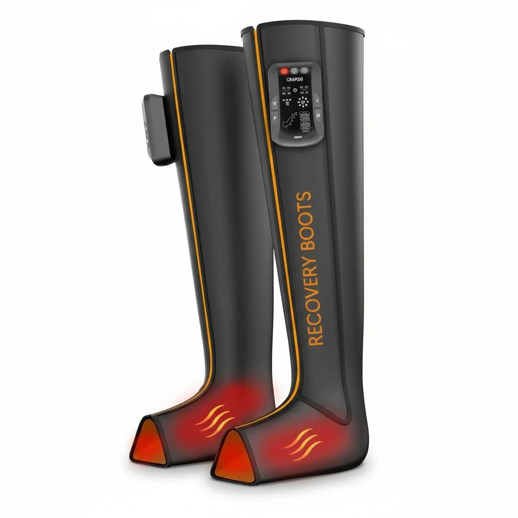 

Air Compression Leg Massager, 4-8 Chambers Wireless Pressotherapy Boots, Pneumatic Recovery Massager for Athlete, Premium Shorts