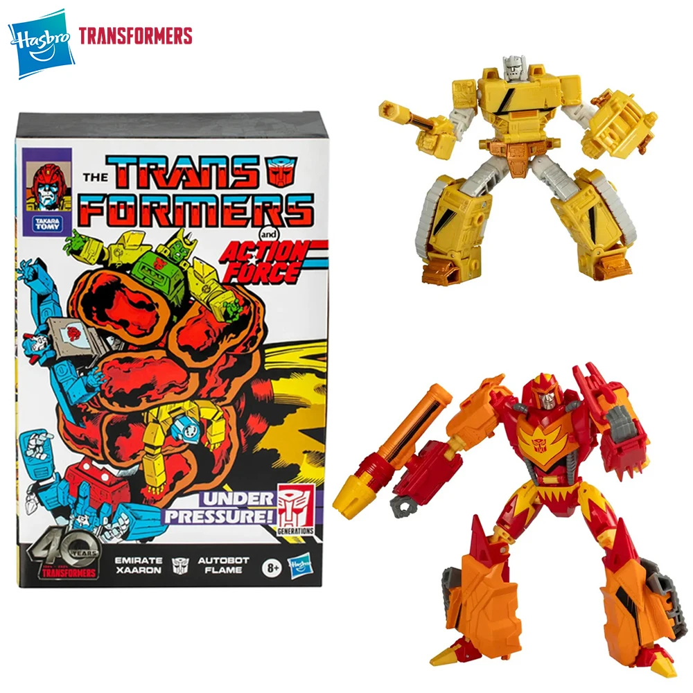 

[In-Stock] Hasbro Transformers Generations Comic Edition Autobot Flame & Emirate Xaaron 2-Pack-Set Action Model Figure Toys