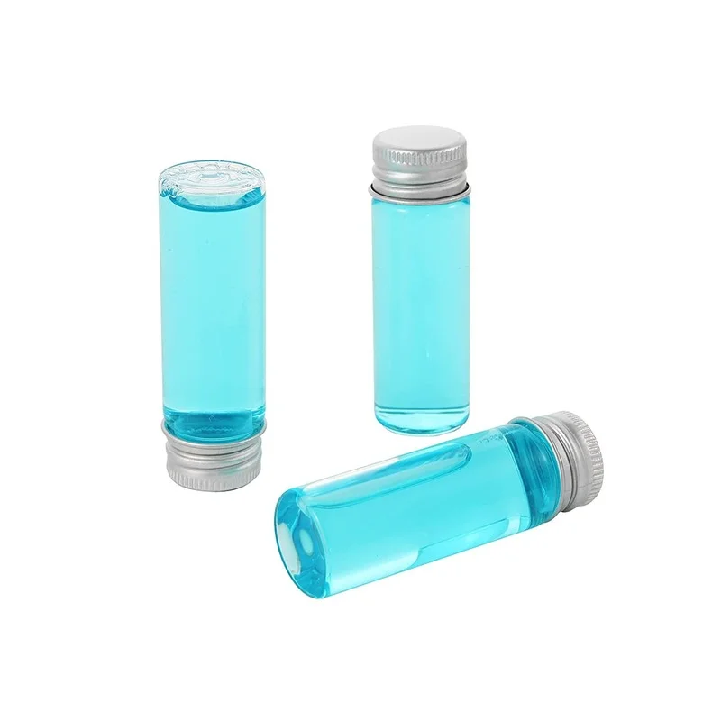 15ml /20ml Glass Vials with Screw Caps and Plastic Stoppers, Small Clear Liquid Sample Vial, Leak-Proof Vial, 12PCS