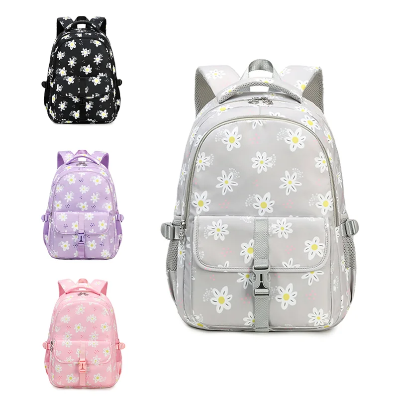 

Fashion Flora Kids School Bag Cute Backpack for Girls Children Kawaii Waterproof Backpacks Teenage Large Capacity Book Bag