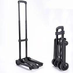 Iron pipe 2-wheel folding luggage cart Home grocery shopping cart trolley  Light shopping cart Hand-pulled truck