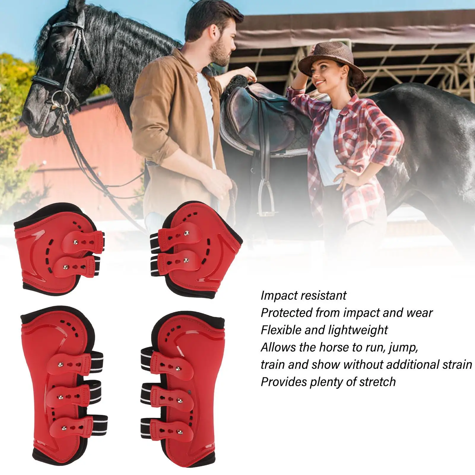 Lightweight Breathable Fetlock for horse Boots | Wearproof Hind Leg Accessories for Horses