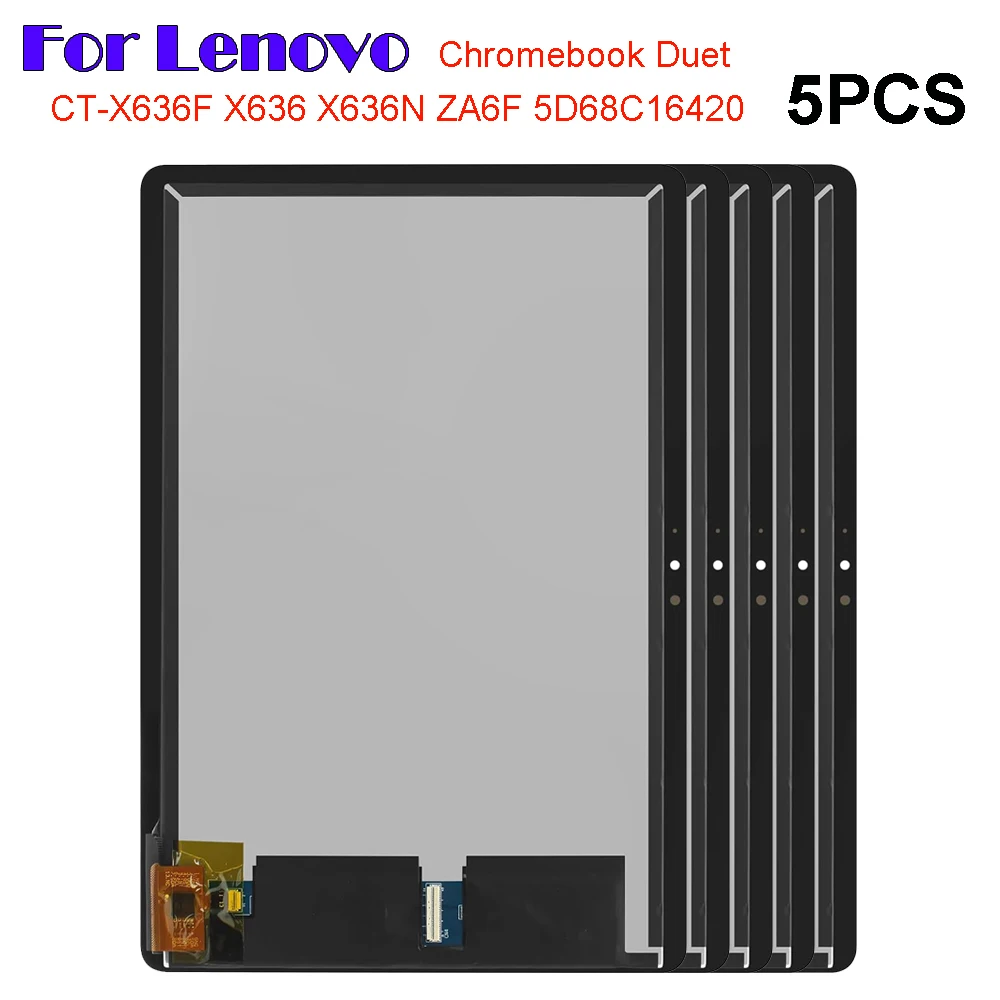 

5PCS For Lenovo Chromebook Duet 10.1" CT-X636 CTX636 CT-X636F CT-X636N ZA6F LCD Display Touch Screen Digitizer Glass Assembly