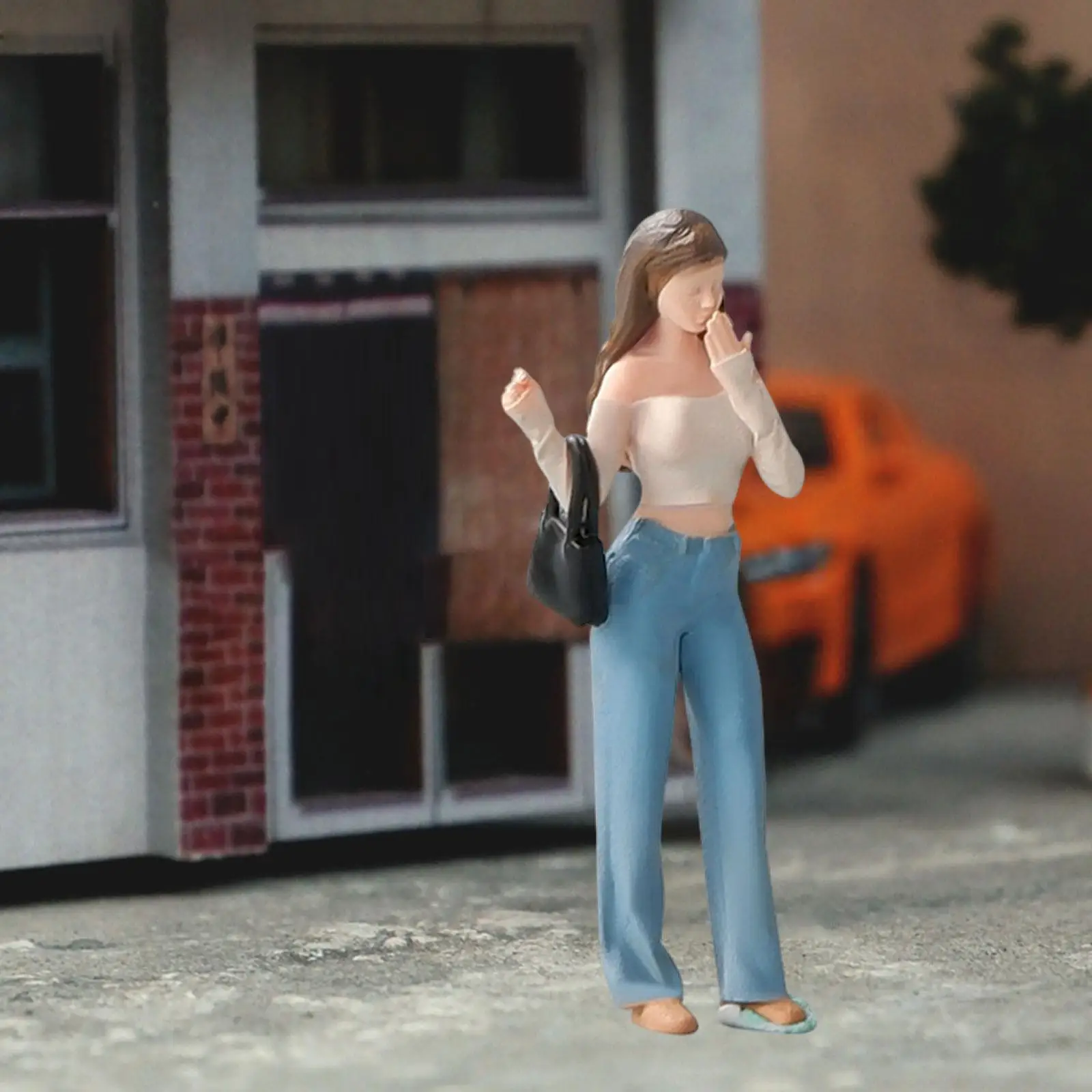 Figura de niña a escala 1:64, Mini muñeca, Pose, escena, personas pequeñas, pintada a mano, decoración de escena, proyectos de bricolaje, accesorio, diseño Diorama