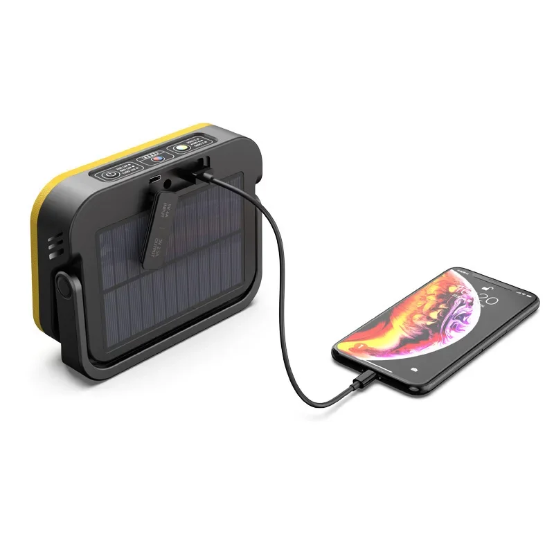 USB impermeável Solar lâmpada de emergência, acampamento ao ar livre, novo, curso fresco, canteiro de obras, Stall iluminação, portátil