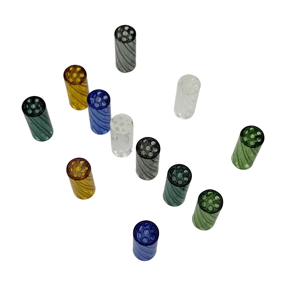 5er/10er-Set D8mm 9mm 10mm 12mm H30mm Mini-Glasfilter-Zigarettenfilter-Spitzen mit rundem Mundstück für Rolling Drip mit 7 Löchern – Detail 7
