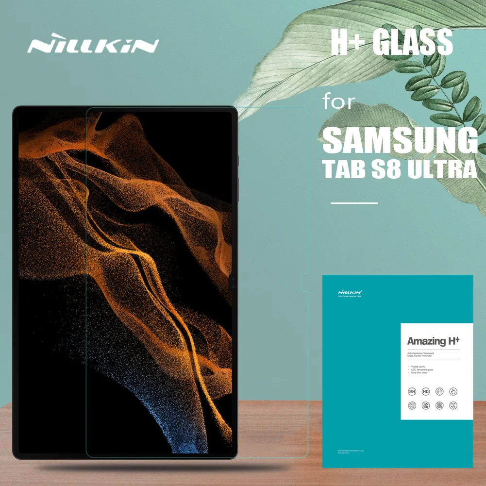 Nillkin For Samsung Galaxy Tab S8 Ultra Glass H+ Screen Protector Impact Resistant for Samsung Tab S8 Ultra Tempered Glass Film