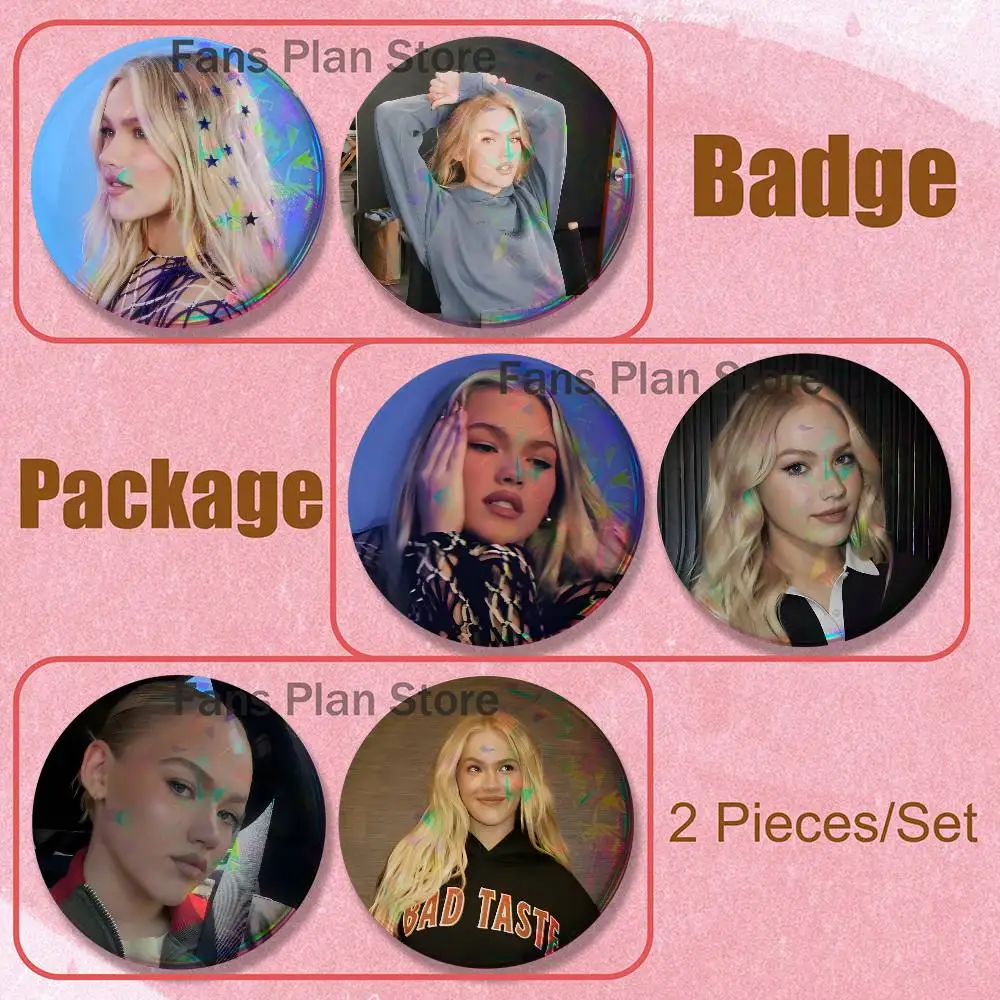 F-Freya S-Skye Brooches For Backpack Accessories 25,32,44,58,75mm Round Enamel Pins 2-piece Set Cartoon Anime Badge