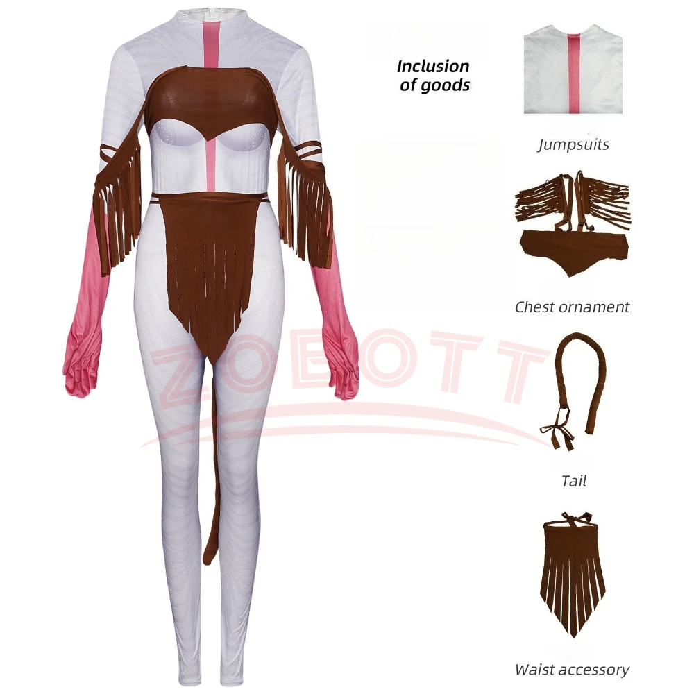 

Varang Bodysuit Cosplay Costume Movie Fire and Ash Jumpsuits Cosplay Full Set Halloween Kostumes for Women Men