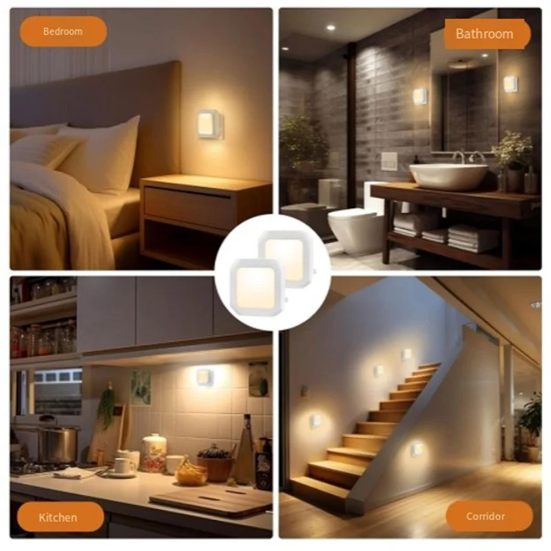 

M11K-For Home Wall Light Control 2Pcs Stepless Dimming LED Night Lamps Bedroom Corridor Aisle Room