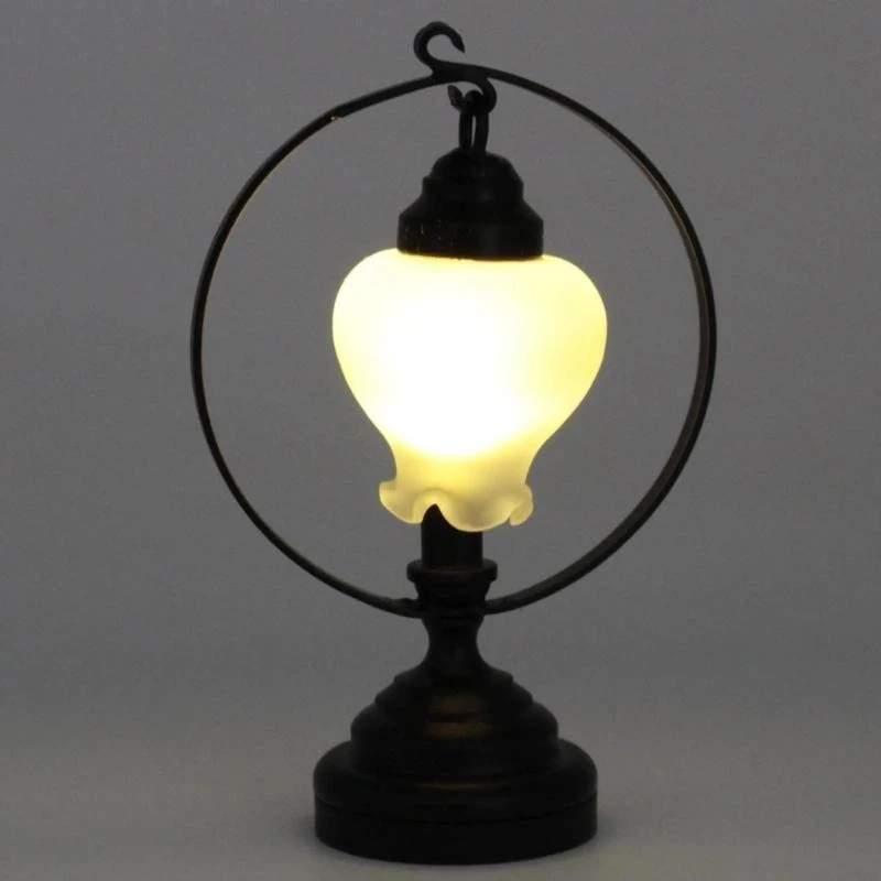 โคมไฟห้องนอนโคมไฟ Lampshade เฟอร์นิเจอร์ขนาดเล็กรุ่นตุ๊กตาอุปกรณ์เสริมติดตั้งแสงจริงของเล่น Playset 1:12