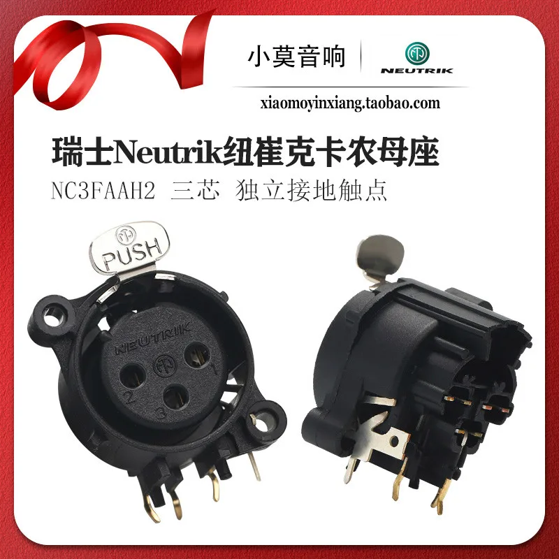 Conector Vertical Balanceado Neutrik NC3FAAH2 Push-Latch Swiss Cannon