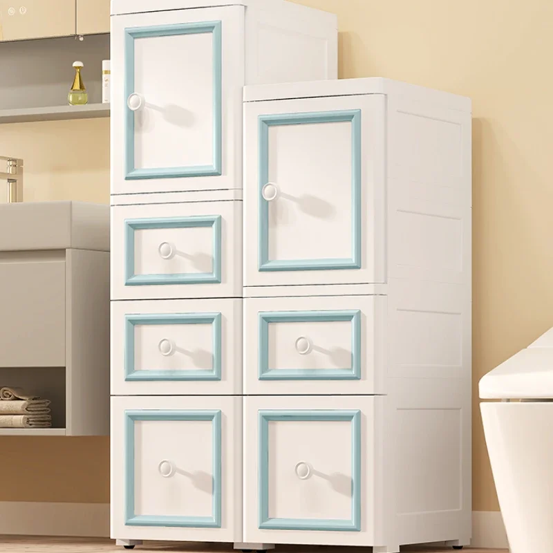 

Limited Household Items Open Door Type Plastic Seam Storage Cabinet Bathroom Narrow Edge Storage Drawer Kitchen Gap Shelf