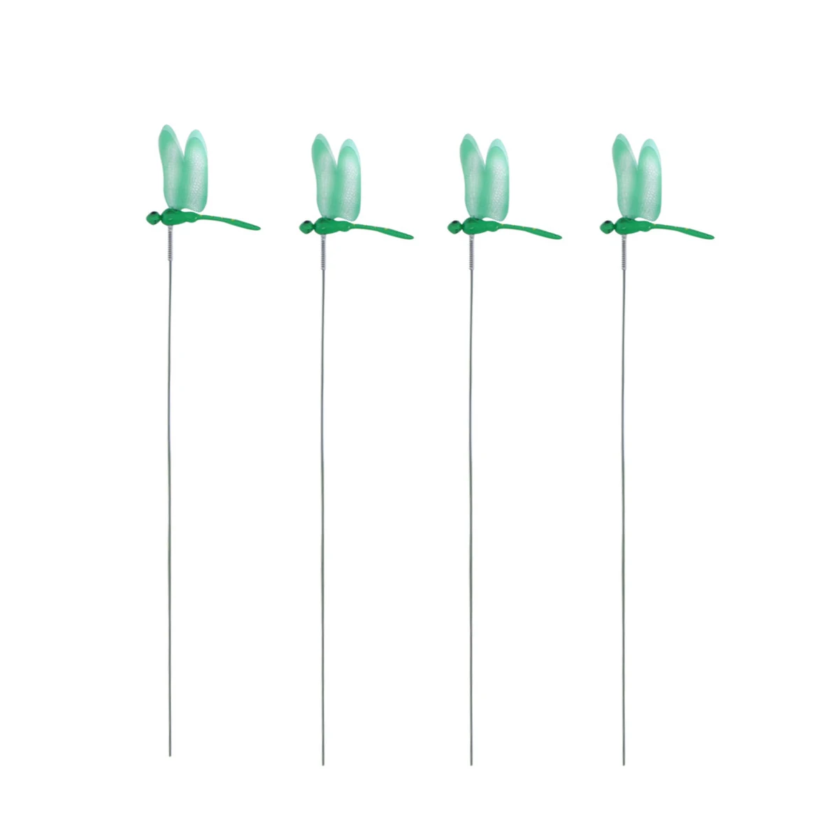 

4Pcs Artificial Dragonfly Decoration Green Simulation Wedding Supplies Lawn naments Plastic Stake Yard Decor