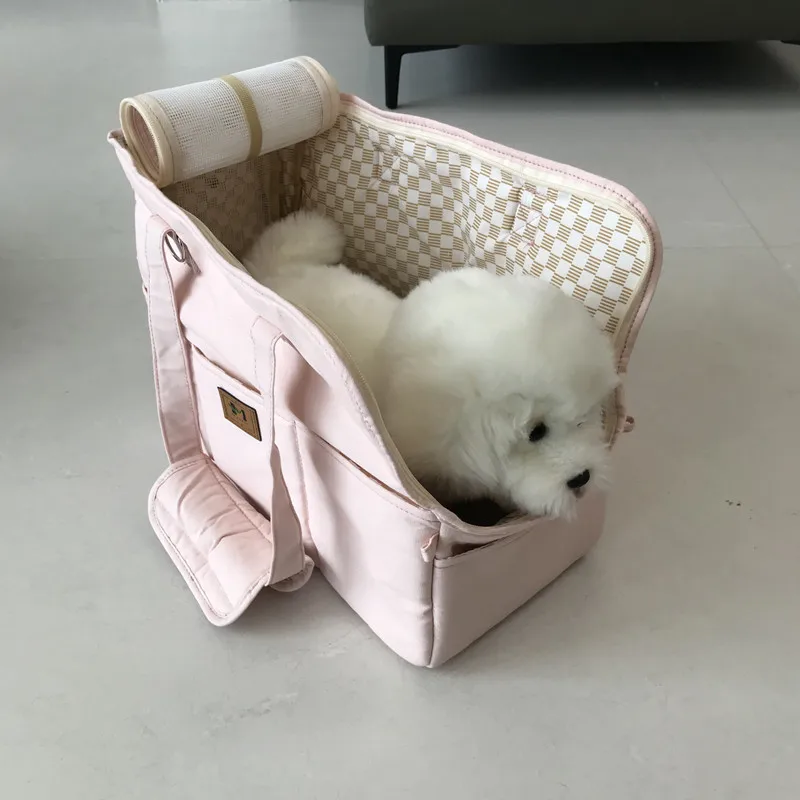 캔버스 개 멜빵 Canvas Dogs carrier Portable Dog Bag Pet Cat Shoulder Handbag Car Seat bed safety belt Travel  Chihuahua Dog Supplies