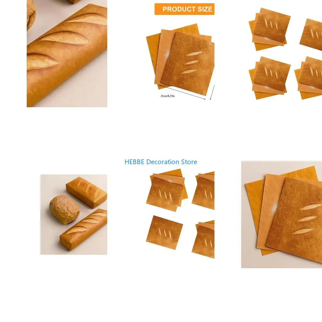 B0KC Artistic Bread Pattern Gift Wrap Premium Craft Paper For Special Occasions