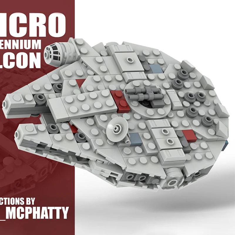 386PCS MOC Star Batter Micro Millenniumes Falcon Compact Gedetailleerde DIY Model Bouwstenen Cadeau