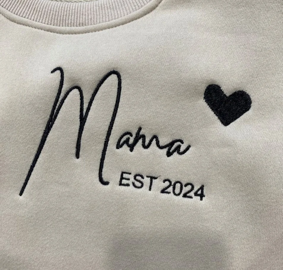 MAMA Sweatshirt bestickt, Pullover zum Muttertag, Geschenk für Mama Shirt, Geschenk für Mama, individuelles Mama Sweatshirt mit Kindernamen