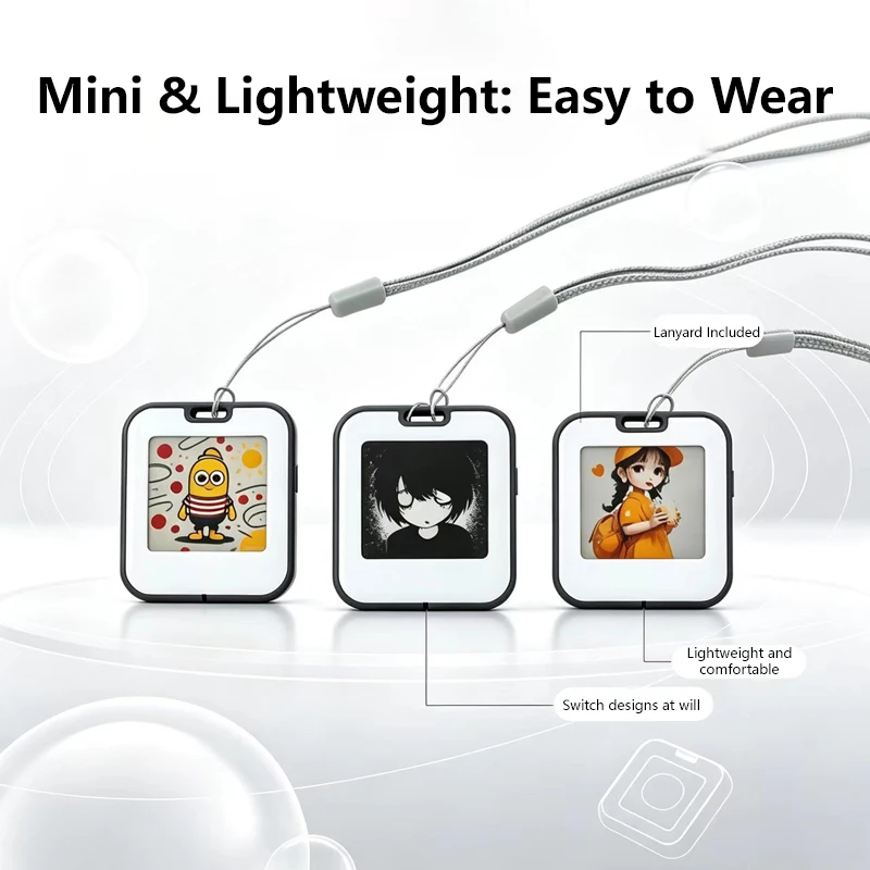 Lenovo Mini Elektroniczny Klikający NFC E-Ink Ekran Ozdoba na Biurko 1.54-calowy Ekran E-Ink Zawieszka do Torby Dekoracja Ścienna Ozdoba dla Zwierząt — zdjęcie produktu 4