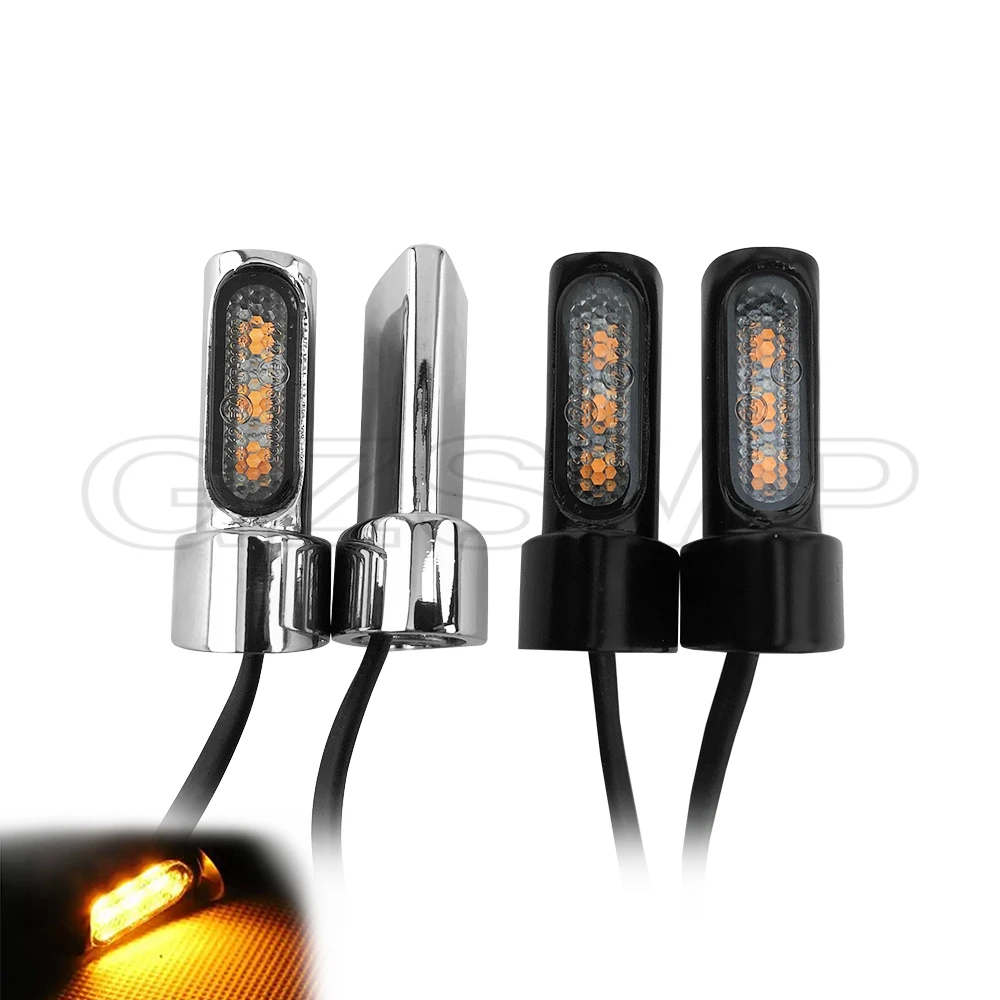 

Motorcycel mini led Rear turn signal light lamp Amber Blinker Indicators flashing Fender Struts Light for Softail Sportster 12V