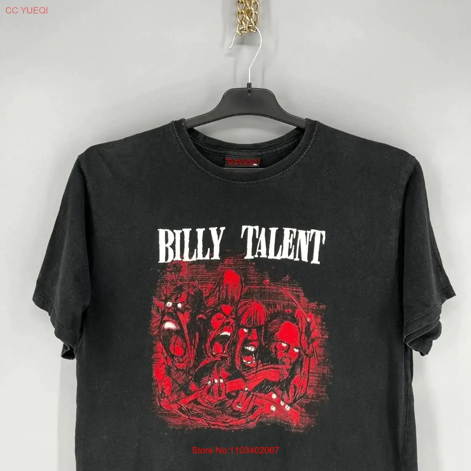 Camiseta negra de la banda Hot Billy Talent para fanáticos, tallas S a 5XL, SG442, estilo vintage, lavada, suave, ropa de diseñador para hombre, estilo streetwear.