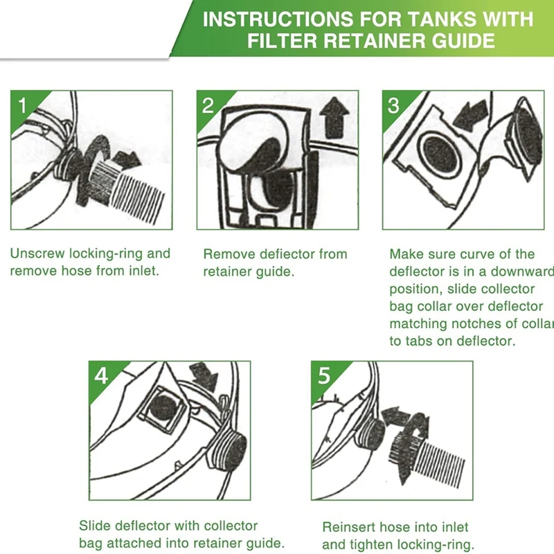 15 Pack VF2005 Collection Filter Bags For Shop-Vac 9066200 10-14 Gallon Type F + Type I, Replace Part 90662 And 90672