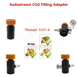 Refill Aadaptor Adapter CO2 Filling Station ON/OFF For Sodastream Tank/Cylinder /Bottle Tr21-4 Threads