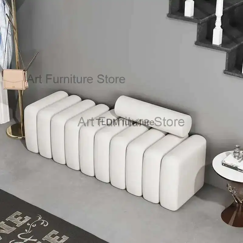 

Creative Sofa Stool Light Luxury Nordic Style Shoe Stool Designer Clothing Store Rest Long Bench Divani Soggiorno Home Furniture