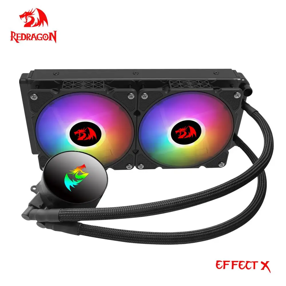 REDRAGON Effect X CCW-3000 Корпус радиатора водяного охлаждения 240 жидкокристаллический радиатор CPU кулер RGB вентилятор бесшумный компьютер ПК для LGA2011/FM1 2