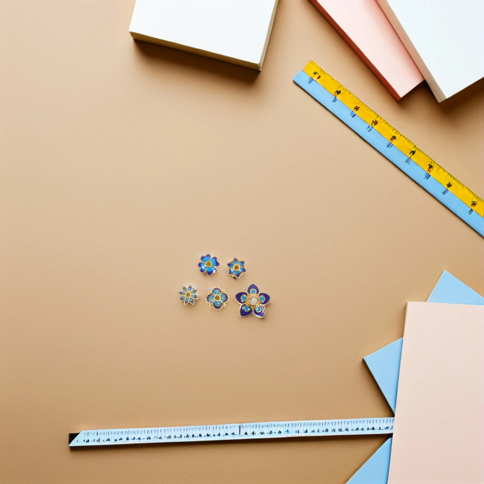 

50 Pcs Beads Gold-plated Flower Holder Spacer for Earring Charms The Flowers Cap Ornament Caps Jewelry Making Petal