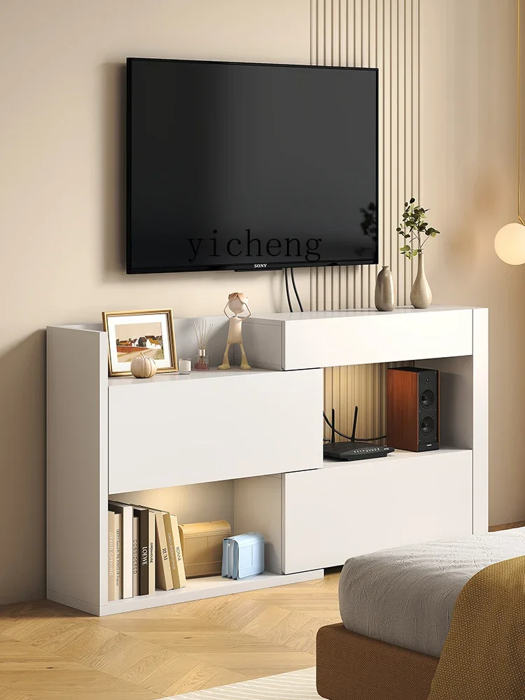 ZC TV Bench for Bedroom Master Bedroom Tailstock Chest of Drawers Retractable Room Locker Small Apartment Modern Storage Cabinet