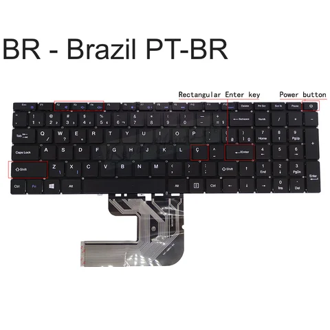 Clavier américain français AZERTY brésil pour Teclast F15S BMAX x15 claviers pour ordinateur portable états-unis anglais brésilien disposition PT-BR