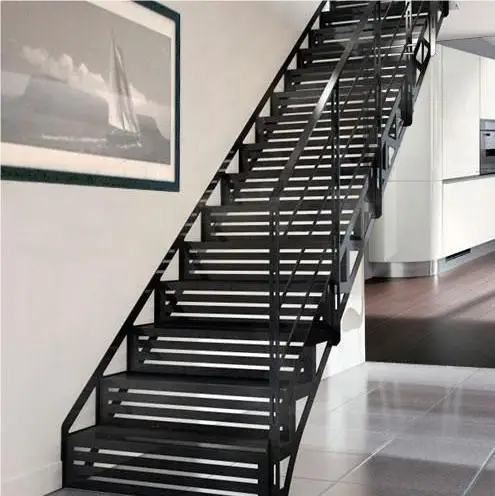 Customization Steel Outdoor Straight Staircase Corrosion-Resistant Metal Steps Indoor Spiral Aluminum Stairs