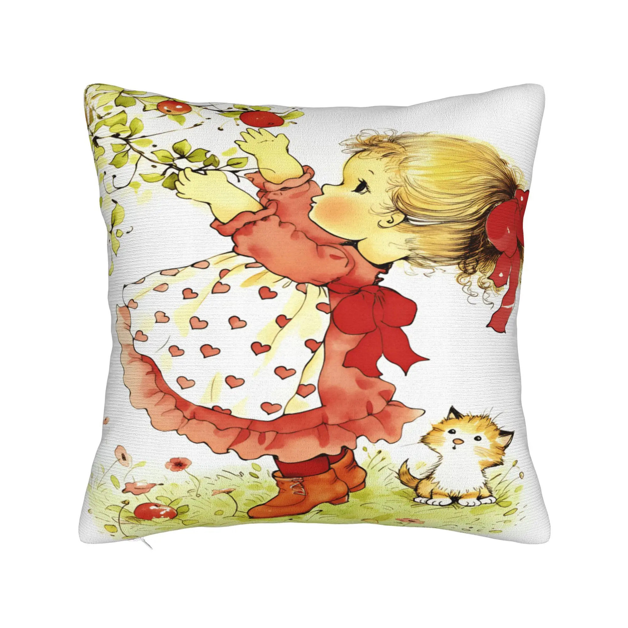 Pillow Case Art Sarah Kay Swing Girl Comfy  Pillow Cover For Couch Sofa Bedroom Cute Funny Pillowcases