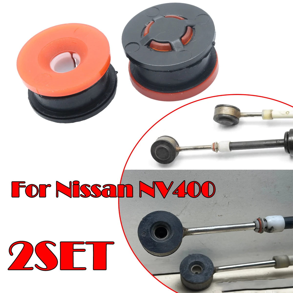 

2kit MT Gear Shift Cable Linkage End Rod Bushing Gearbox Shifter lever Connector For Nissan NV400 2018 2011- 2.3 CDTI 2.3 dCi