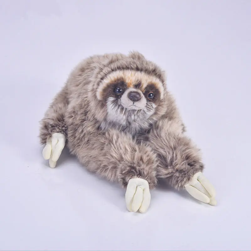 [Funny] 35cm Simulation Lifelike Three Toed Sloth Plush Toys Soft Sloth Stuffed Animals doll Birthday Christmas Gifts For Kids