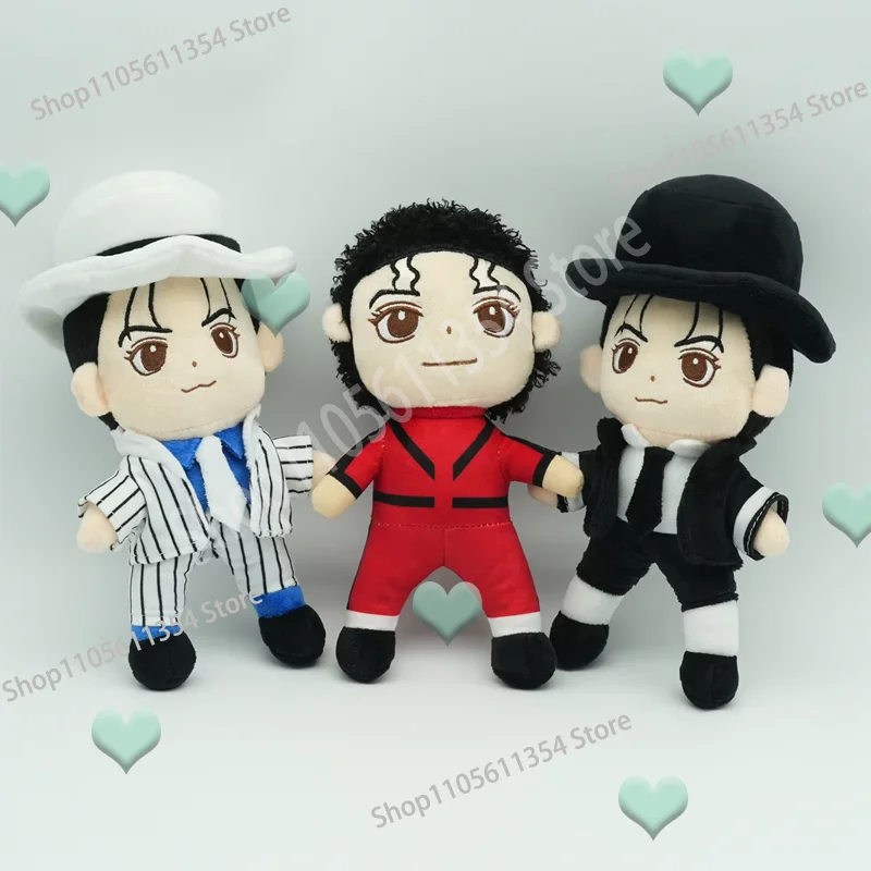 Red Michael Cute Plush Doll 25cm Soft Stuffed Toy Collectible Figurine For Michael Music Fans Home