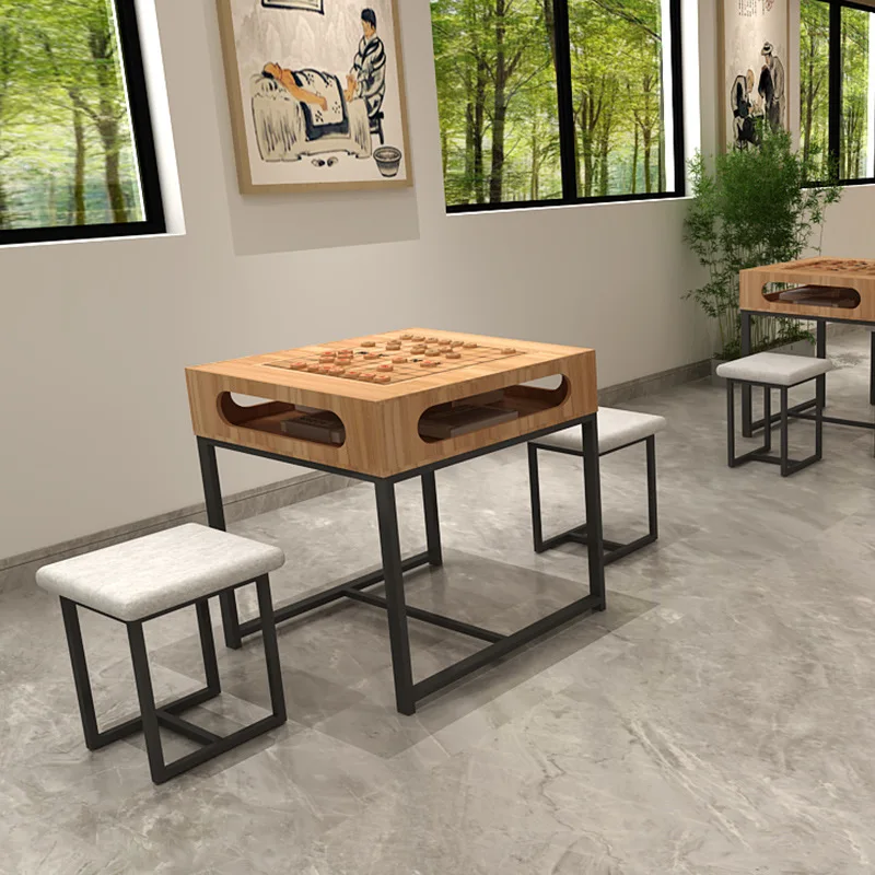 Double-sided chessboard table Elderly activity room merchandise chess club training chess table
