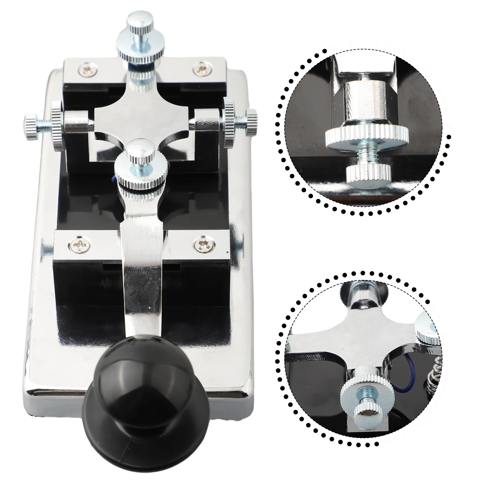 Stainless Steel K4 Manual Telegraph Key For Morse For Code Practice For Cw Radio Communication Desktop Station Tool