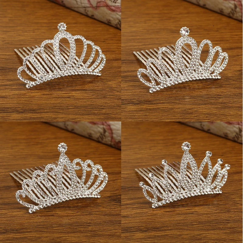 Crown Headdress Children\'s Birthday Gift Korean Version Of The Princess Performance Comb Hair Accessories Hairpin Bridal Tiara