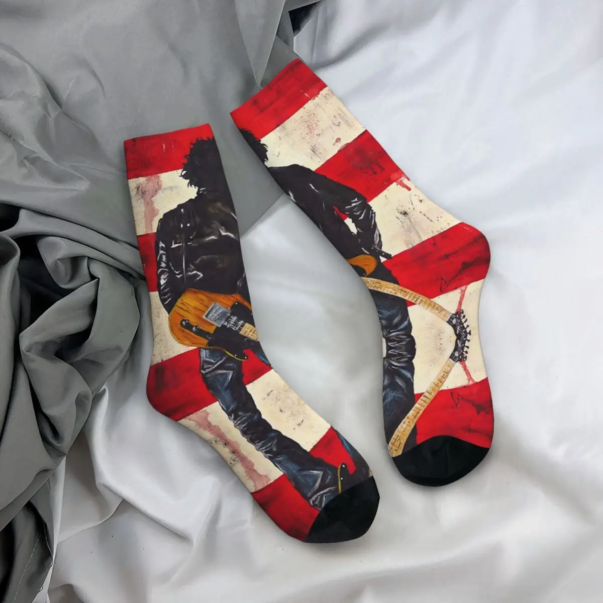 Bruce Springsteen Socks Harajuku Sweat Absorbing Stockings All Season Long Socks Accessories for Unisex Christmas Gifts