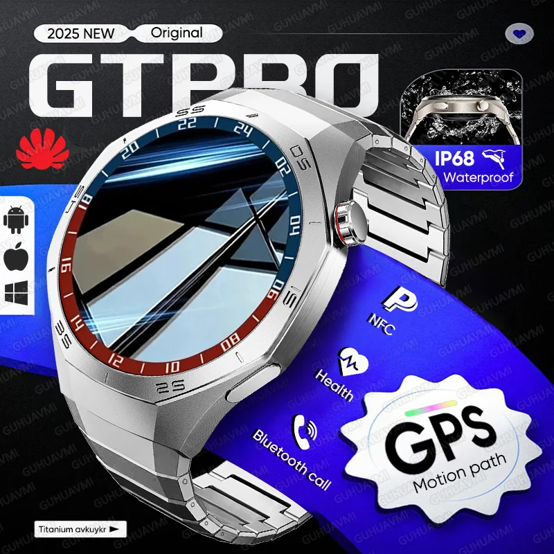 

2025 New GT5 Pro Smart Watch GPS Motion trajectory 1.52" AMOLED Screen NFC Heart Rate Bluetooth Call Smart Watch IP68 Waterproof