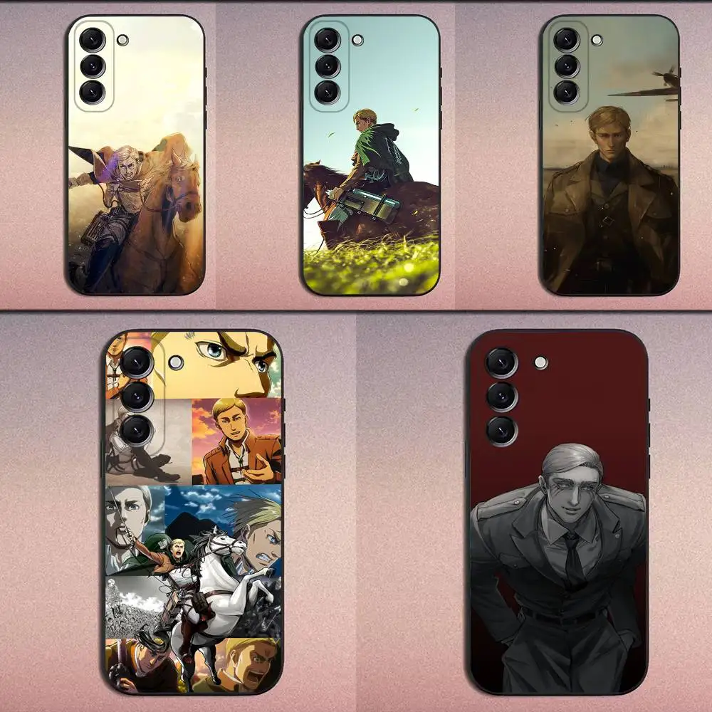 

Anime E-Erwin S-Smiths Phone Case For Samsung Galaxy A20,A21s,A22,A31,A32,A52,A53,A72,73,A80 Soft Black Cover