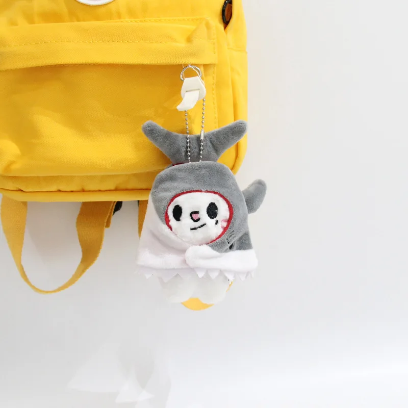 2026 New Shark Hooded Plush Doll Keychain Pendant Stuffed Animal Cape Toy Cute Kawaii Bag Charm Gift for Kids view 4