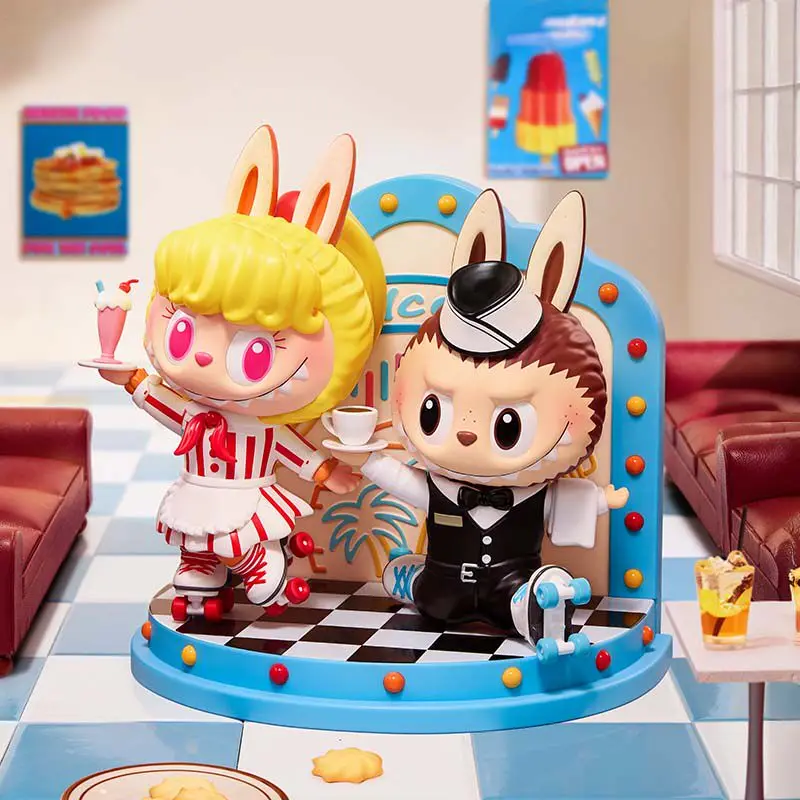 

POPMART Original Labubu THE MONSTERS Vintage Fast Food Restaurant Figurine Cute Exquisite and Innovative Figurine Toys in Stock
